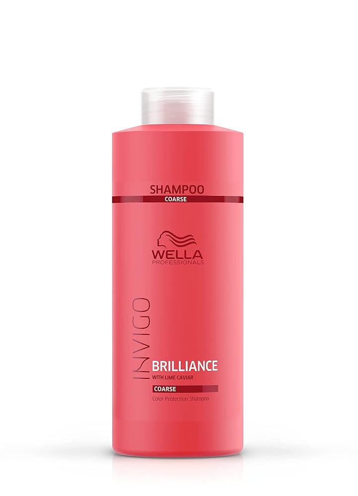 Wella Professionals Invigo Brilliance Shampoo for Coarse Colour-Handled Hair, Enhancing Colour Safety and Vibrancy